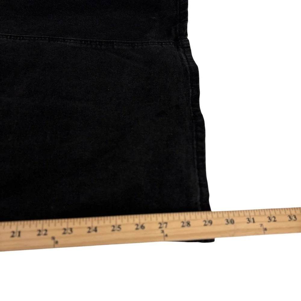 PrettyLittleThing‎ Plus Size 20 Black Wide Leg Crop Cargo Pants Goth